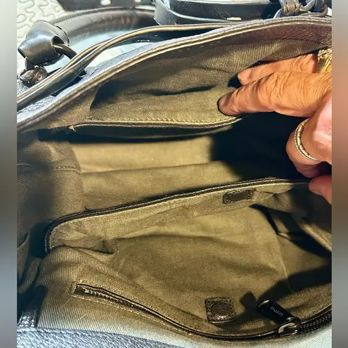 JOY GRYSON Nyla Black Supple Pebbled Leather Purse/Satchel/Crossbody Bag