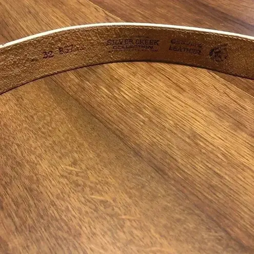 LADIES SILVER CREEK COLLECTION LEATHER NEEDLEPOINT WESTERN BELT 32 White