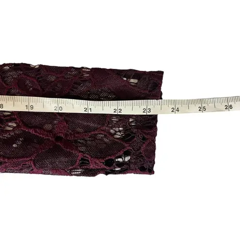 Vila Clothes Women's Wine Laced Long Sleeve Top Size M