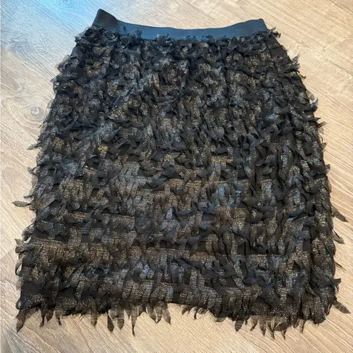 Elegant Black Sequin Skirt