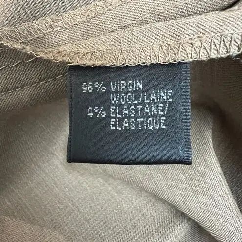 LAFAYETTE 148 Dress Pants Womens 4 Brown Menswear Virgin Wool Stretch Office