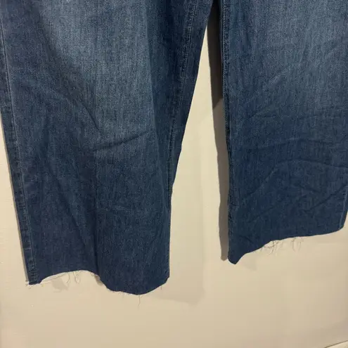 L'Agence NWT Danica High Rise Wide Leg Raw Hem Jeans Size 30