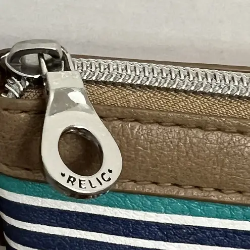 Relic Multicolored Striped Triple Zipper Crossbody Handbag