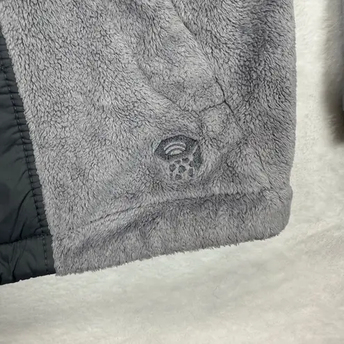 Mountain Hardwear Fleece Jacket Full Zip Puffer Panel Gray Womens M