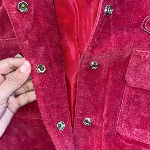 Aria Red leather Jacket Size M