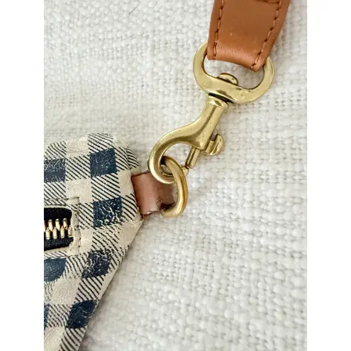 Clare V. x HTH | Grande Fanny in Navy Gingham Leather Blue