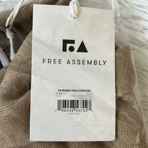 Free Assembly Women's Rugby Polo Sweater size Large Pink