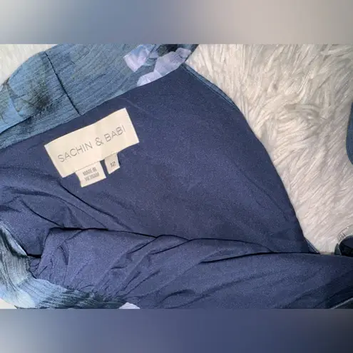 Sachin + Babi NEW Kayla Floral Halter Midnight Glacial Rose Maxi Dress sz 12