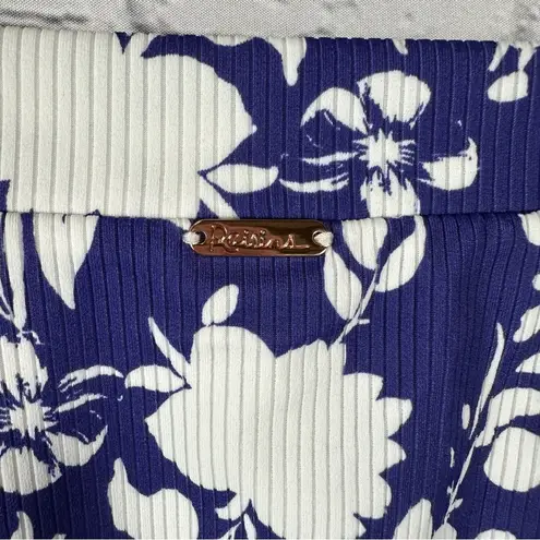 Raisin's Juniors’ Party of One Tropics Bottoms High Waist Cheeky Blue White M NWT