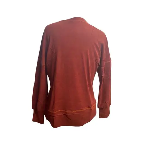 RUBZOOF Women’s Oversized Sweatshirt Orange Size Small Long Cuffed Sleeves New