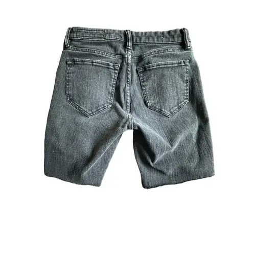 Allsaints Size 27 Jorts Shorts Grace Stretchy Cut Off Denim Black Gray #L13