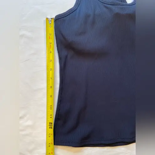 Bandier All Access Navy Session tank Top Racer Back, Shelf bra, Size Large