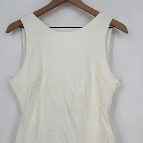 Lulus White Sleeveless Bodycon Dress Party Cocktail Evening Size L Size L