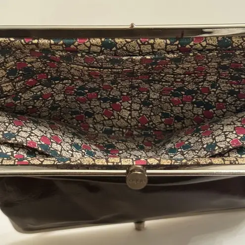 HOBO The Original Lauren Clutch Glazed Brown Leather Finish Wallet