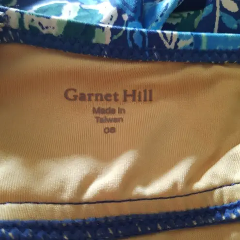 Garnet Hill Blue Tankini Top Size 8