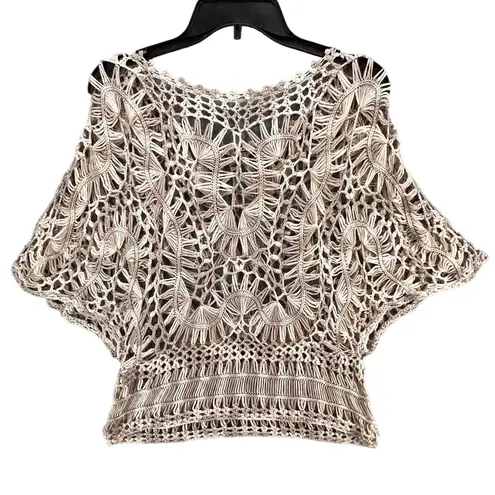 Womens Hand Knitted Crochet Top XS