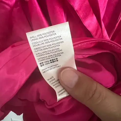 Maeve NEW ANTHROPOLOGIE Bow-Tie Satin Mini Dress Hot Pink - 10