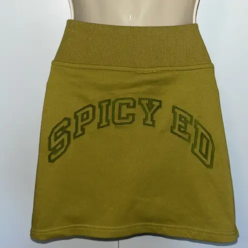 Aelfric Eden Spicy Ed Jersey Knit Mini Skirt Skort w Brief Green Women’s S NWT