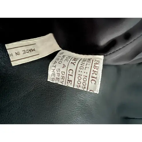 ItalModa Vintage Leather Black Pencil Skirt Sz XS