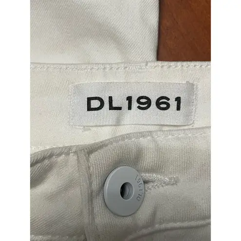 DL1961  Womens Florence Instasculpt Cropped Jeans White Pockets Denim 24