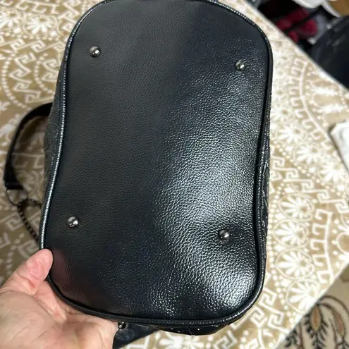 Handbag/Purse Black w/embossed Skulls/ Chain Straps