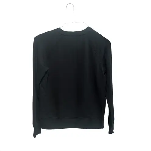 Quince New SuperSoft Fleece Crew Black, New with Out Tags