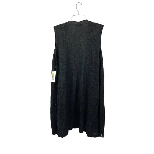 Allison Daley Women's Black Magenta Magic Sleeveless Shawl