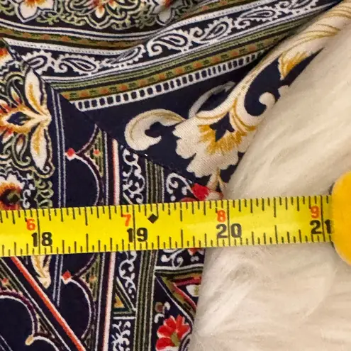 Westport Blue Red 3/4 Sleeve Casual Dress Bohemian boho style size 12 mini dress