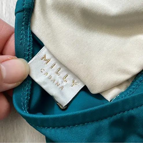 Milly Cabana Bikini Top halter ring womens Teal (small) swim beach summer bright