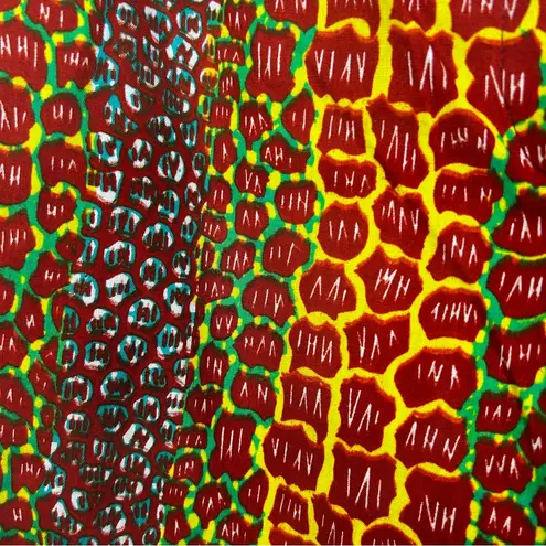 NWT Ohema Ohene Dee Print Clash High Waisted Trousers Colorful Animal Size US 4 Pink