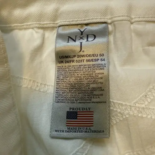 NYDJ Marilyn Straight Bootcut Stretchy White Jeans Denim Women's Plus Size 20W #