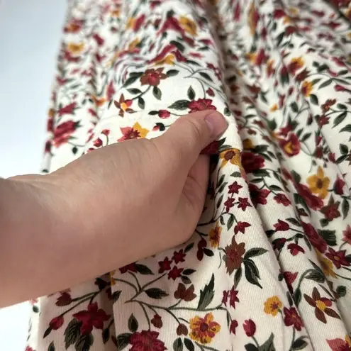 Pierre Cardin Y2K floral prairie cottagecore floral print modest home dress sz S