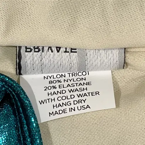 Private Party NEW S M Palm Tree Patches One Piece Swimsuit Metallic Bathing Suit