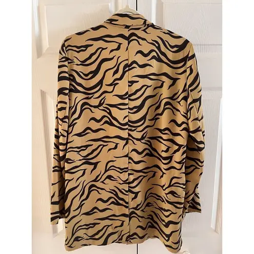 Scotch & Soda Wrap Printed Satin Blazer Missing Belt Size Large