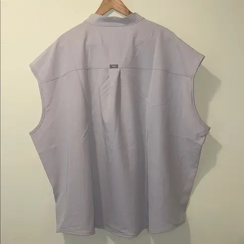 FIGS Womens New  Rafaela Three Pocket Scrub Top Slate Plus Size 5XL