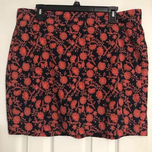 J. Jill Fit new blue floral skort mini skirt women’s size large petite NWT Red