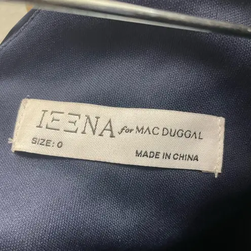 Mac Duggal New! One Shoulder Ruffle Hi-Lo Gown in Midnight Sz 0 $398 #49527