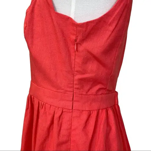 Market & Spruce NEW Halter Dress Linen Coral Linen Cotton Women's Size Medium