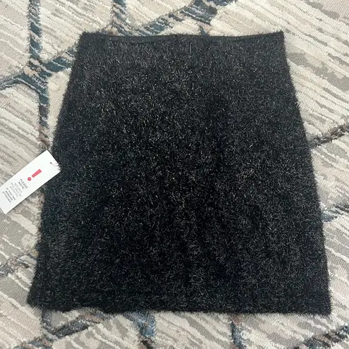 Bardot Lurex Mini Skirt in Black, Size XS New w/Tag