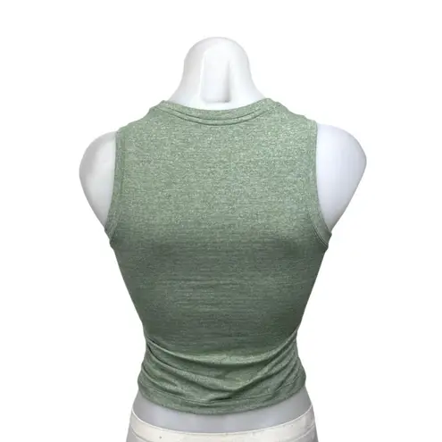 Lululemon Women's Green Sleeveless Racerback Athletic Activewear Crop Tank Top 4