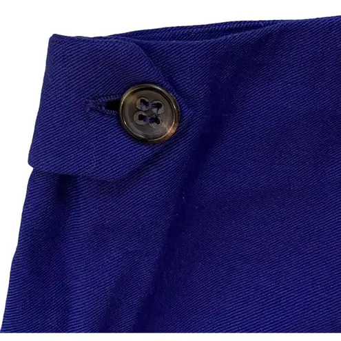 $650 VTG Agnona 42 6 Dress Trousers Pants Flat Front Purple/Blue High Rise Purple