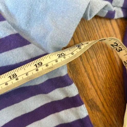 L.L. Beanāvintage purple striped rugby tunic pullover sml