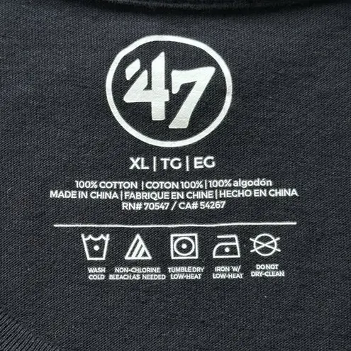 '47 Brand New York Jets Tshirt XL Black Green Graphic Crew Neck Short Sleeve