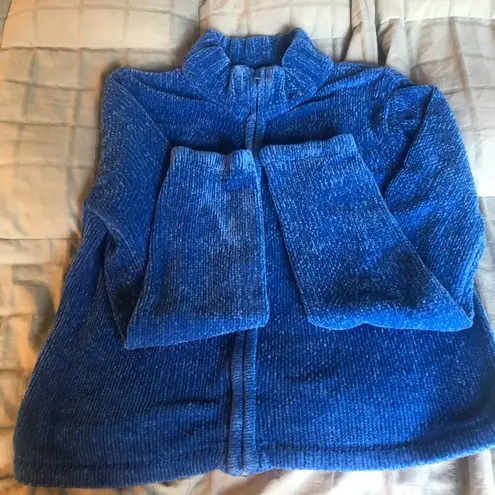 Vintage Long Sleeve ZipUp Sweater Blue M Size undefined