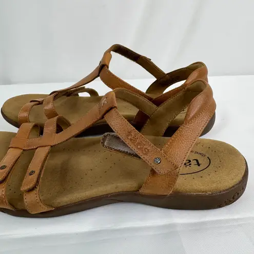 Taos Trophy 2 Honey Supportive Adjustable Leather Sandals Size 10 Brown
