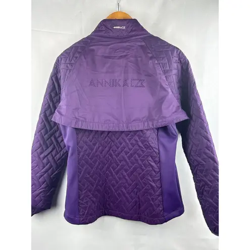 Annika Cutter & Buck Womens Convertible Jacket/Vest M Purple Quilted WeatherTec Size M