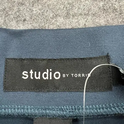 Torrid  Studio Pants Women 5X TALL Blue Luxe Ponte Pull On Relaxed Taper Comfort