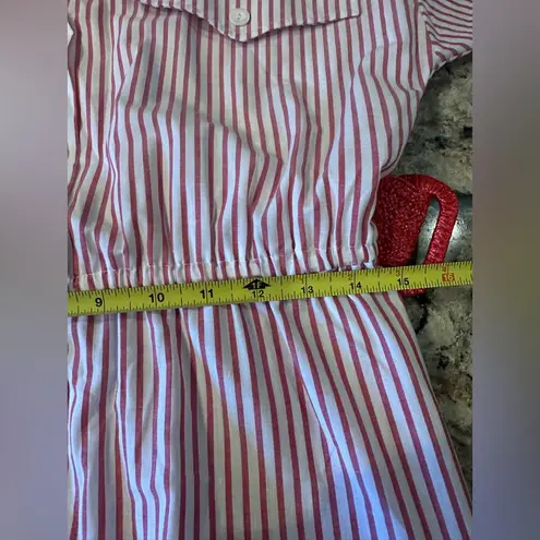 Vintage Shirt Dress Red & White Stripe EJM Ltd Size 11