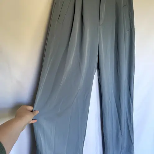 J.Inc flowy blue slacks pockets women's size M trousers high waist wide leg Size M