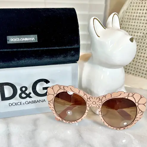 Dolce & Gabbana  Pink/Brown Gradient DG4267 Brocade Cat Eye Sunglasses